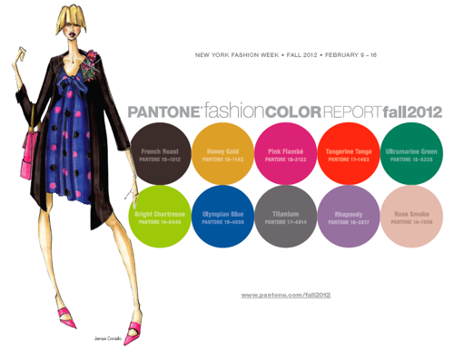 I colori di moda dell'autunno 2012 secondo Pantone