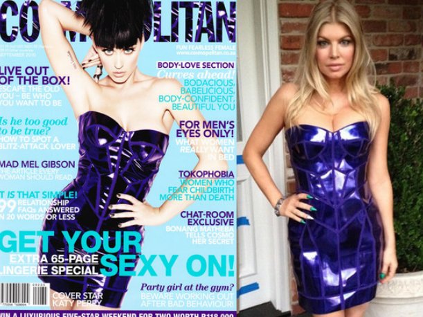 E' guerra tra Katy Perry e Fergie per un abito di Versace del 2010: a chi sta meglio?
