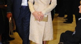 Kate Middleton Paralimpiadi Londra look giallo pastello