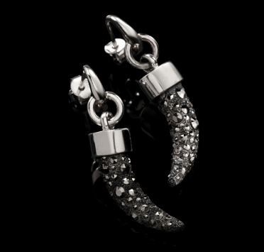 Orecchini in argento con marcasite