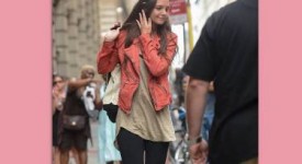 Katie Holmes ballerine look casual