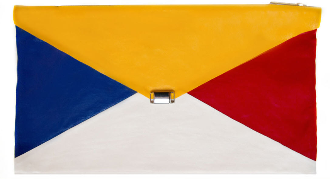 il fai da te della settimana, color block clutch