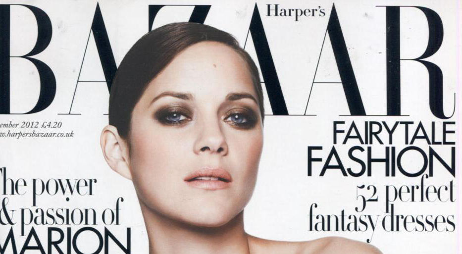 Marion Cotillard in total look Alexis Mabille per Harper's Bazaar UK