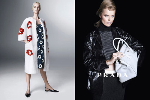 Prada lancia l'adv p/e 2013 firmato Steven Meisel