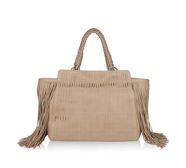 tote in pelle con frange 84829 | Modalizer