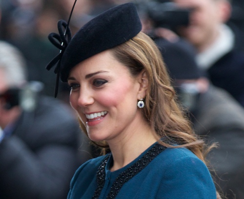 Kate Middleton cappottino blue teal