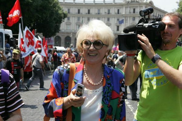 Italian Senator Franca Rame, wife of Ita