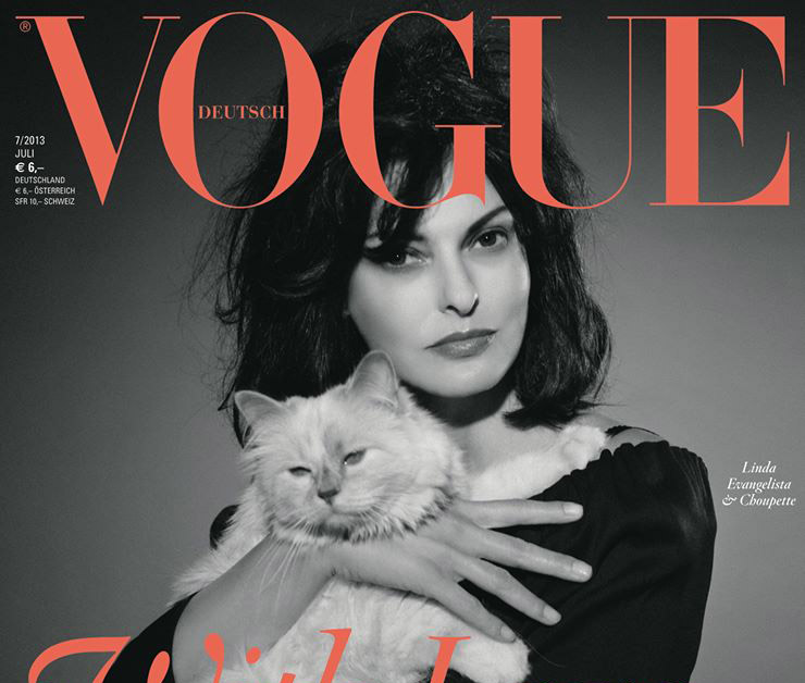 Choupette in copertina su Vogue Germany con Linda Evangelista