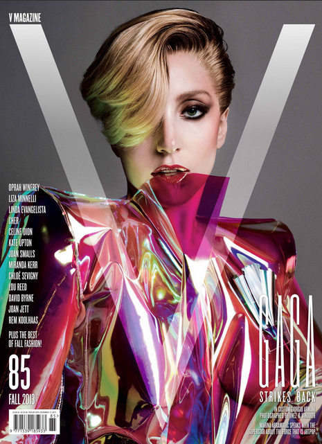 Lady-Gaga-per-V-Magazine- giacca di Armani