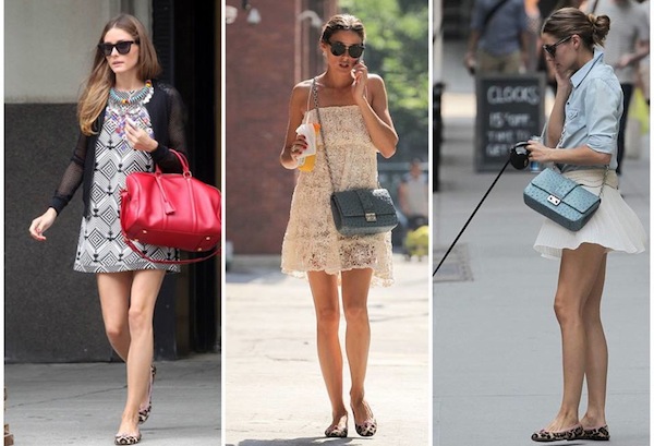 Olivia Palermo, look chic e di tendenza con le ballerine animalier e floreali