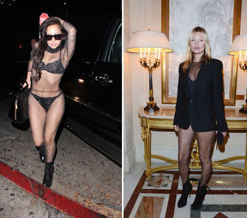 lady gaga e kate moss stesso abito gusti diversi