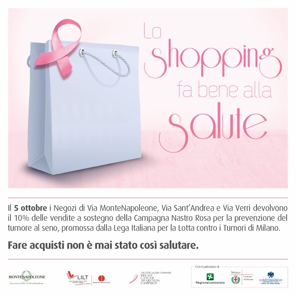 Il Quadrilatero della Moda di Milano si illumina di rosa per la prevenzione del tumore al seno 