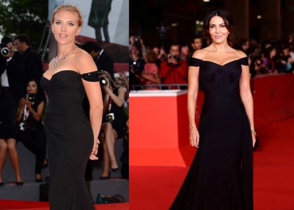 Sabrina Ferilli al Roma Film Fest con lo stesso vestito di Scarlett Johansson?