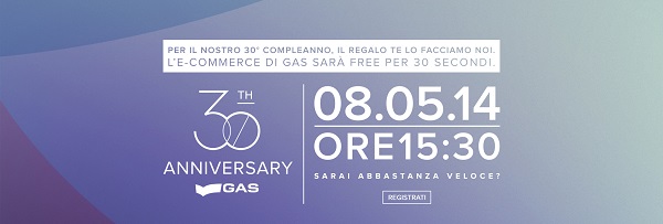 Gas compie 30 anni e festeggia con un contest speciale