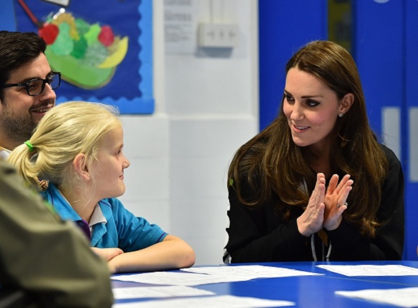 Kate Middleton in felpa per un'occasione speciale