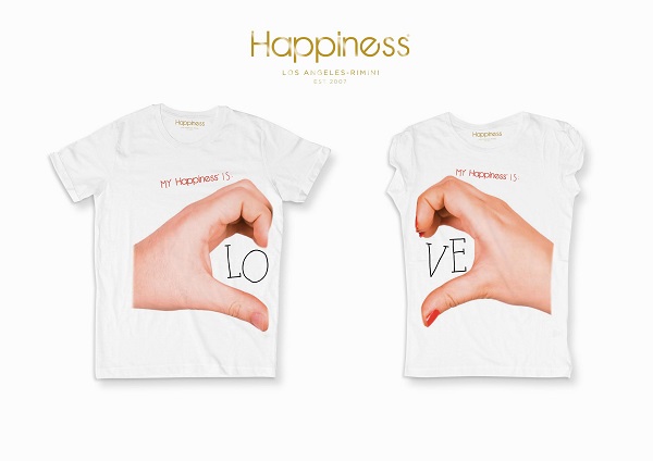 SAN VALENTINO 2015, HAPPINESS PRESENTA LE T-SHIRT IN COPPIA