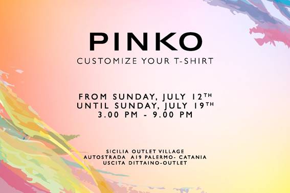 Sicilia Outlet Village e Pinko presentano Customize Your T-Shirt